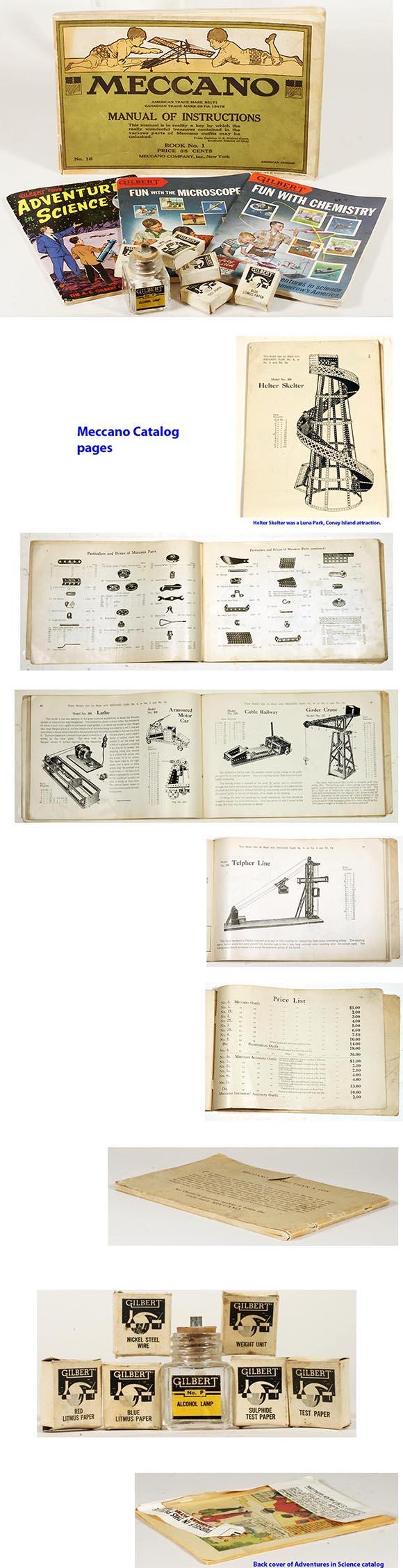 1916 Meccano & Gilbert: Antique Catalogs & Toy Parts